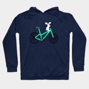 Bunny On A Bicycle Hoodie